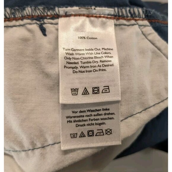 Eddie Bauer Mens Blue/White Fishing Lure Bait Pattern Relaxed Fit Shorts 30 - Picture 6 of 6